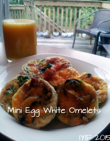 mini egg white omelet with name
