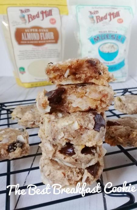 breakfast cookie using Bob's Red Mill almond flour and Bobs Red Mill Paleo Muesli