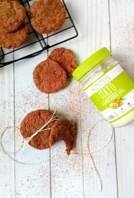 Chewy Cocoa Cookies Using Primal Kitchen Avocado Oil Mayo